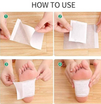 Detox Foot Pads with Ginger & Bamboo Vinegar – Overnight Cleansing Foot Patches (Pack of 10)