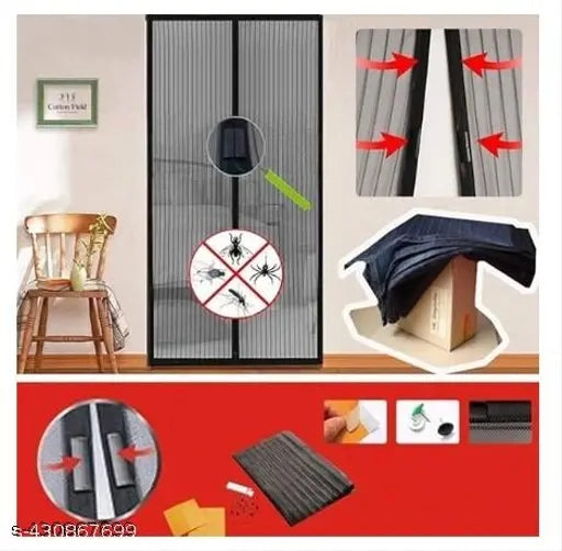 Polyester Magnetic Mosquito Net for Door – Auto Closing Insect Protection Curtain