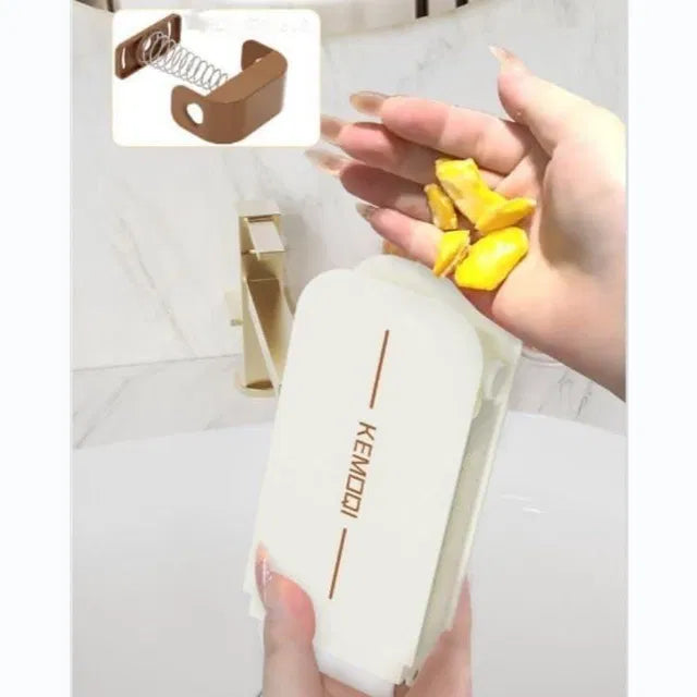 Portable 3-in-1 Scrubbing Soap Dispenser Roller Box with Foam Scrubber (Pack of 1)