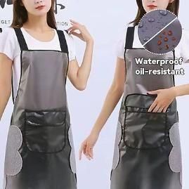 Adjustable Oil & Water Proof Transparent Cooking Apron (Pack of 1)