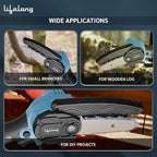 Cordless Mini Chainsaw 6-Inch 20V Rechargeable Electric Pruning Saw with 2 Batteries & Carry Case