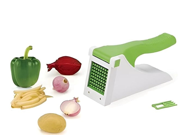 Heavy Duty Manual Vegetable Chopper & Chipper with Container