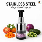 Manual Mini Vegetable Chopper & Slicer with Stainless Steel Blades