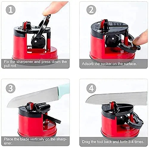 Manual Knife Sharpener for Kitchen Knives – Easy Grip Blade Sharpening Tool