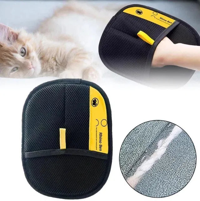 Pet Hair Removal Grooming Gloves for Dogs & Cats (Pack of 1 Pair)