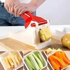 Heavy Duty Manual Vegetable Chopper & Chipper with Container